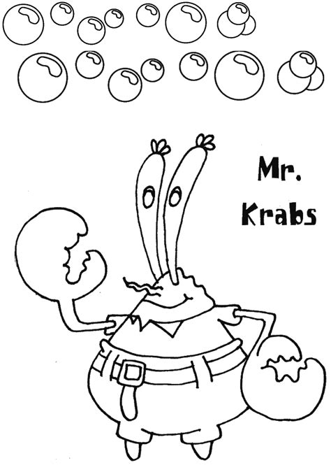 Mr. Krabs Coloring Pages - Free Printable Coloring Pages for Kids