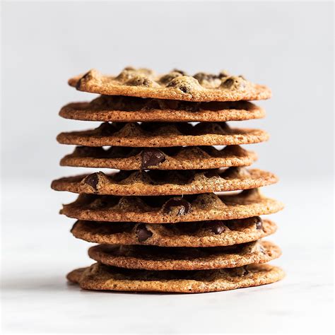 Quick and easy Thin and Crispy Chocolate Chip Cookies for when you're ...