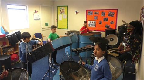 Lyons Park Primary School, Brent, London - Steel Pan Workshop Part 1 - YouTube