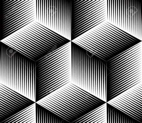Black And White Illusive Abstract Geometric Seamless 3d Pattern Royalty ...