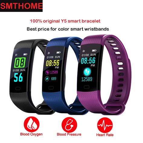 Y5 Color Screen Smart Wristband Smart Electronic Bracelet Heart Rate ...