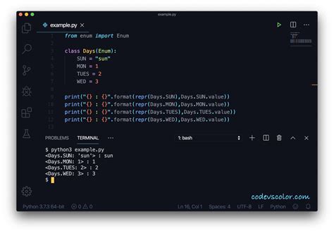 Enumeration in python with examples - CodeVsColor