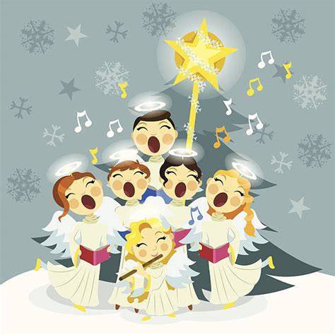 Cartoon Of The Angels Singing Illustrations, Royalty-Free Vector ...