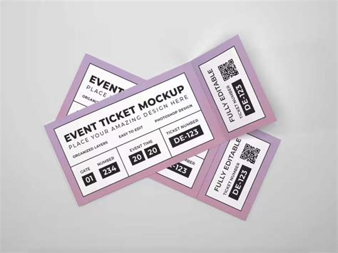 Free Event Ticket Mockup Template (PSD)