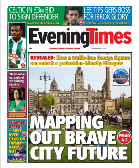 Glasgow Evening Times backs change plan for George Square - Journalism News from HoldtheFrontPage