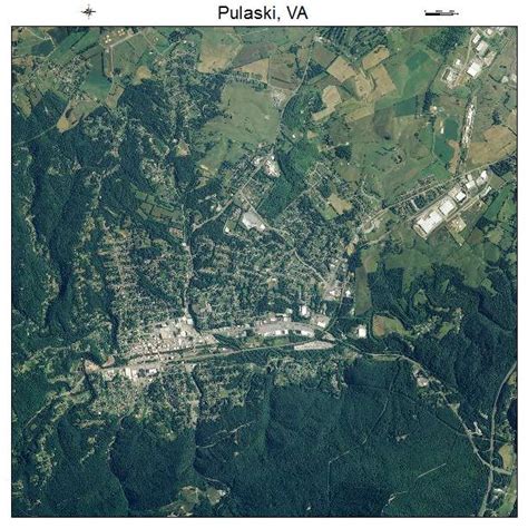 Aerial Photography Map of Pulaski, VA Virginia