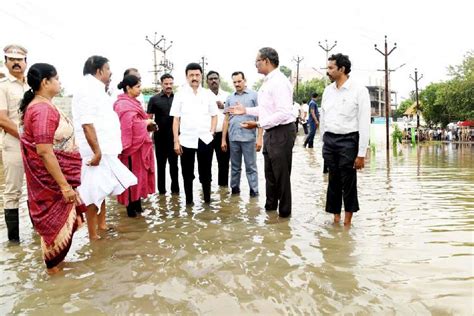 MK Stalin | Tamil Nadu Chief Minister M K Stalin visits flood ravaged ...