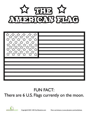 American Flag Worksheets: Fun Fact