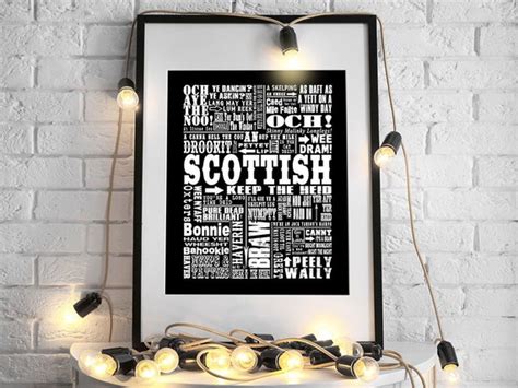 Traditional Scottish Sayings Giclee Print or Canvas Boyfriend | Etsy