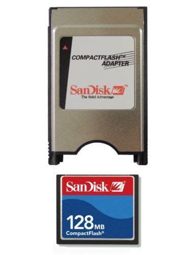 128MB SanDisk CF Compact Flash+ATA PC Adapter =128MB PCMCIA Flash Disk For CNC 656699162286 | eBay