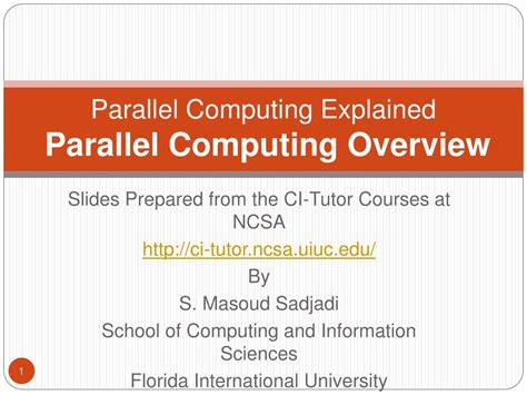 PPT - Parallel Computing Explained Parallel Computing Overview ...