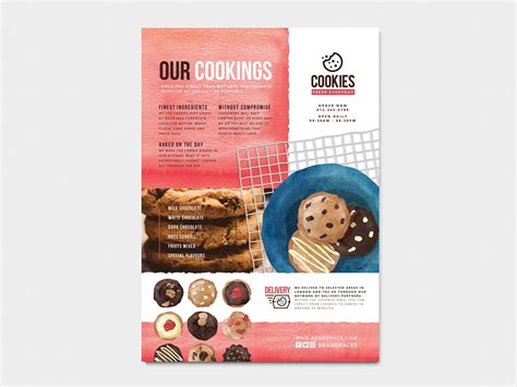 Cookie Shop Menu Template in PSD, Ai & Vector - BrandPacks