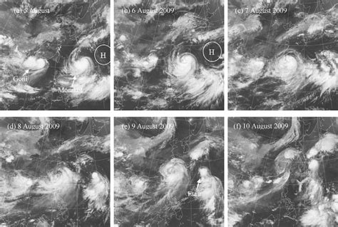 Infrared satellite images for one-day increments from 08:30 UTC 5 ...