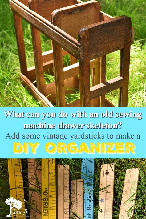 Repurpose a vintage sewing machine drawer skeleton into an organizer. | Sewing machine drawers ...