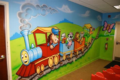 PLAY SCHOOL WALL PAINTING,Nursery School Wall Painting Artist,Playschool Cartoon Painting Works ...