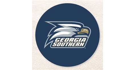 Georgia Southern Logo Round Paper Coaster | Zazzle