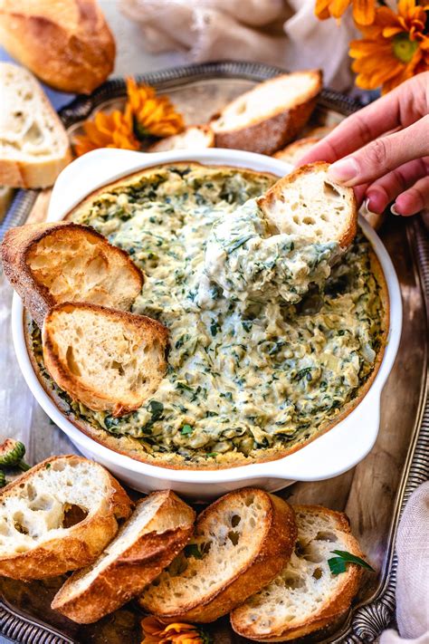 20-Minute Creamy Vegan Spinach Artichoke Dip - Two Spoons