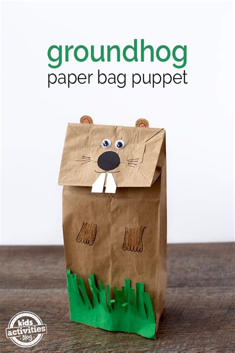 Make a Paper Bag Groundhog Puppet for Groundhog Day 2024 ...