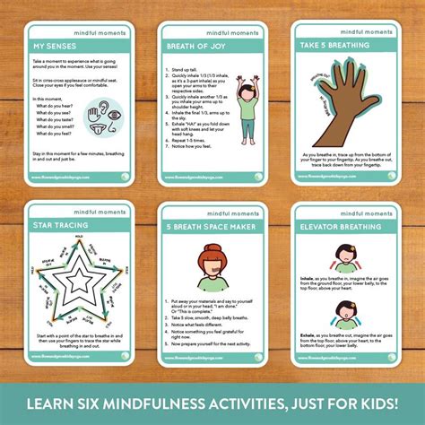 Mindful Moments Printable Cards | Mindfulness for Kids - Flow and Grow Kids Yoga