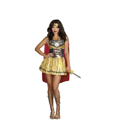 Roman Gladiator Adult Costume Golden - Women Roman Costumes