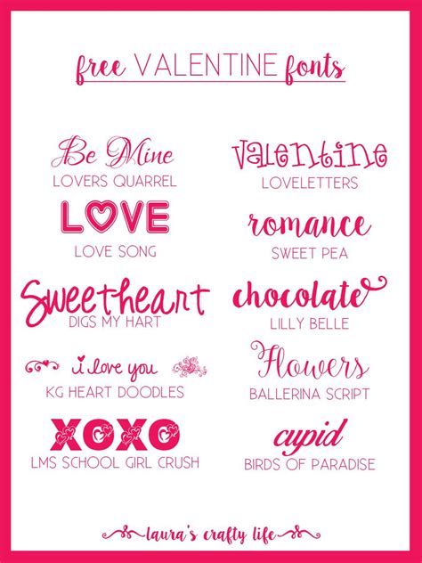 Free Valentine Fonts | Valentine font, Lettering fonts, Word fonts