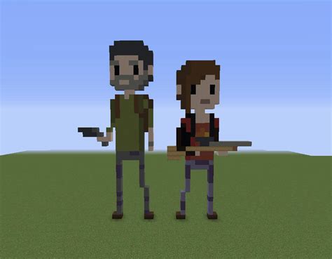 I built Joel and Ellie in Minecraft! : r/thelastofus