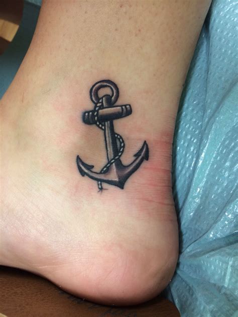 perfect anchor tattoo on inside of lower ankle. | Trendy tattoos, Small tattoos for guys ...