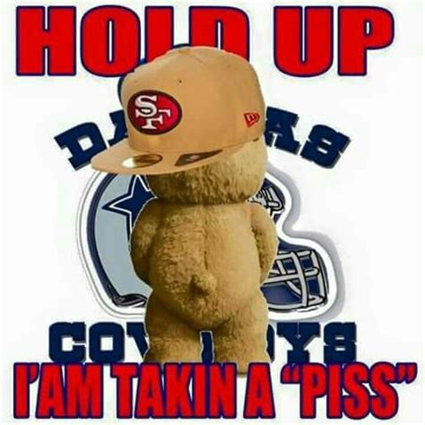 49ers fan ted peeing on cowboys logo | 49ers memes, Nfl football 49ers ...