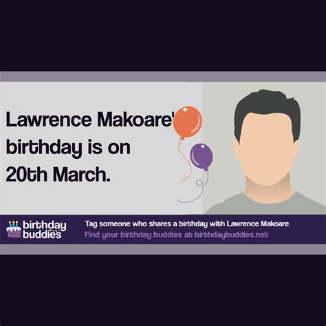 Lawrence Makoare's birthday is 20th March 1968