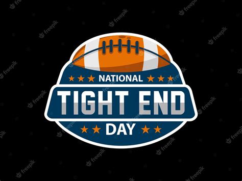 Premium Vector | National tight end day football