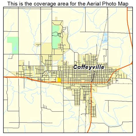 Aerial Photography Map of Coffeyville, KS Kansas