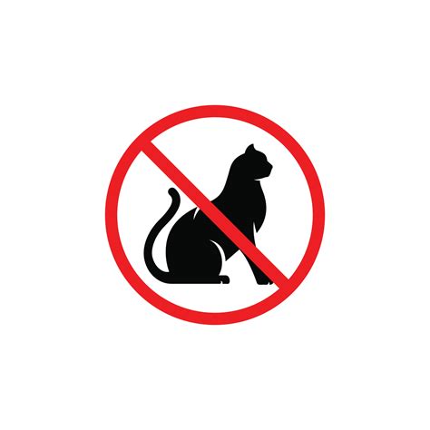 No cat symbol. No cat allowed symbol vector 13975499 Vector Art at Vecteezy