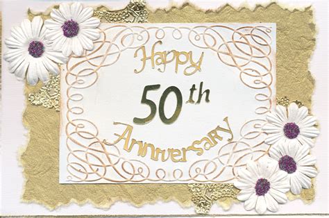 50th Anniversary Card | 50th anniversary cards, Paper craft projects, Paper crafts