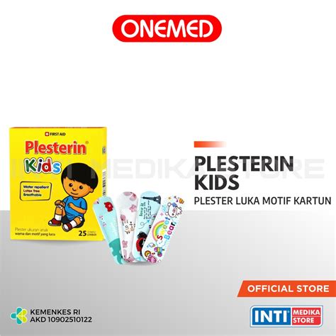 Jual ONEMED - Plesterin Kids Isi 25pcs | Plester Anak Kartun | Plester Luka | Shopee Indonesia