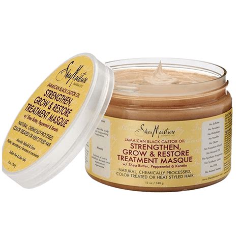 Shea Moisture Jamaican Black Castor Oil Strengthen, Grow & Restore Treatment Masque 326ml ...