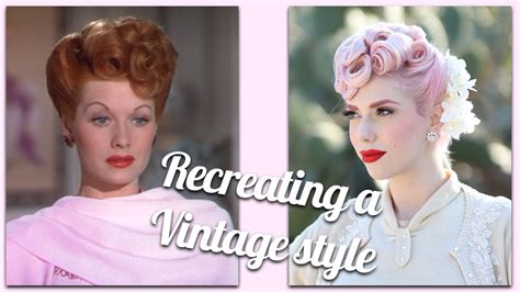 Recreating a Vintage Hairstyle - Lucille Ball - YouTube