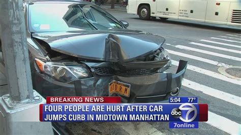 Pedestrians hurt in car accident in Midtown Manhattan - ABC7 New York