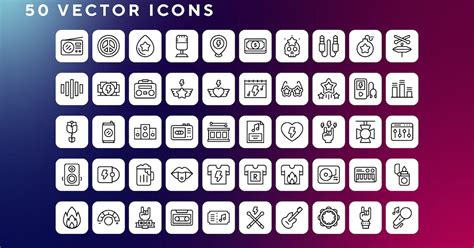 Rock and roll icons, Graphics - Envato Elements