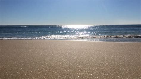 Ocean View From Sand Beach In Summertime. Amazing Beach Scene With ...