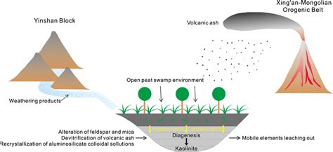 Formation model of the kaolinite in the Datong Coalfield | Download ...