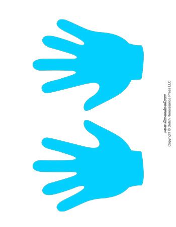 Handprint Templates - Blue - Tim's Printables