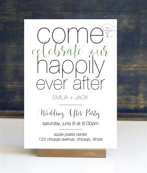 Happily Ever After Wedding Reception Wedding After Party | Etsy | Wedding after party, Party ...