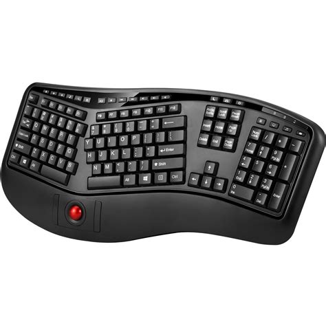 Adesso 2.4 GHz Wireless Ergonomic Trackball Keyboard – SpadezStore