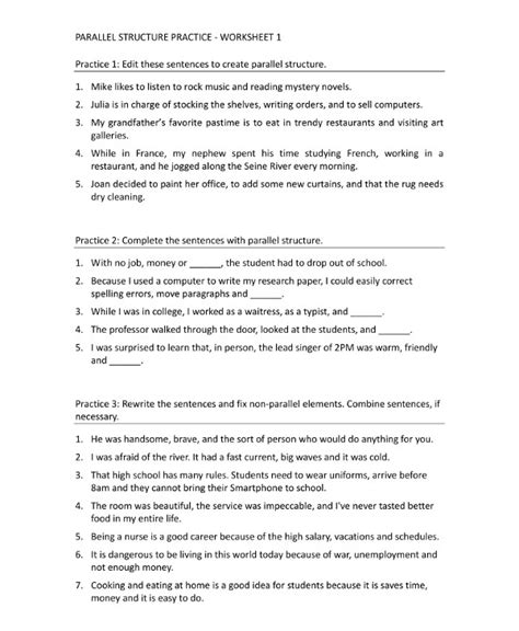 Parallel Structure - 9+ Examples, Format, Pdf