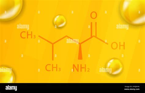 Leucine chemical formula. Leucine 3D Realistic chemical molecular ...