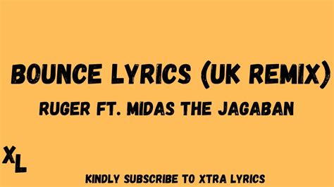 Ruger – Bounce (UK Remix) Lyrics ll Xtra Lyrics - YouTube