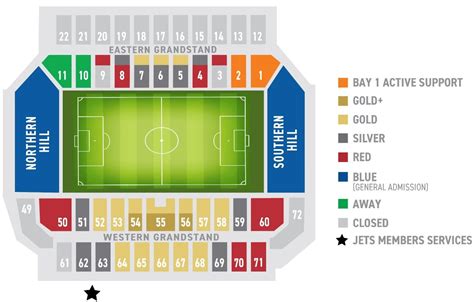 McDonald Jones Stadium Newcastle Seating Map 2023 with Rows, Parking ...