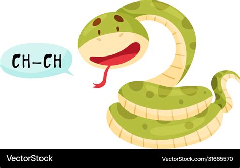 Snake with open mouth making hiss sound isolated Vector Image