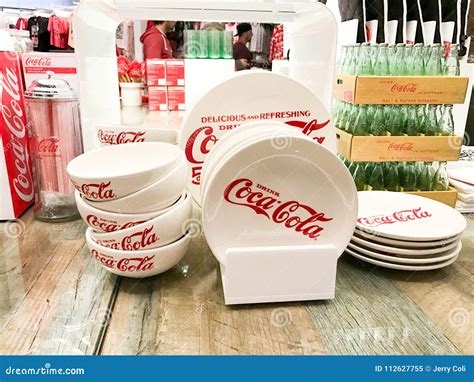 Coca Cola Merchandise for Sale Editorial Image - Image of plates ...