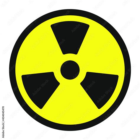 Radioactive symbol icon. Nuclear radiation warning sign. Atomic energy logo label. Vector ...